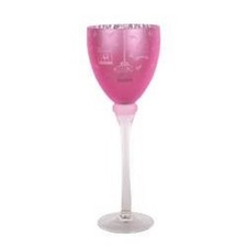 Pink Tea light Stem Glass vase