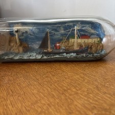 Vintage Diorama Ship in a