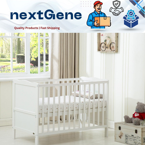 Mcc wooden baby cot bed - wooden,
