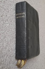 ROMAN MISSAL 1961  LATIN & ENGLISH Leather Bound Catholic Book