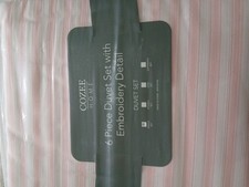 Cozee Home 6 Piece Duvet Set With Embroidery Detail Pink & White Stripe Single 