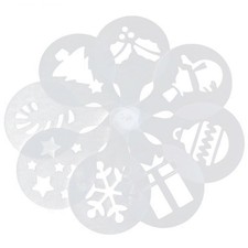  8 Pcs Cookies Mould Cake Decorating Stencil Template Icing Stencils