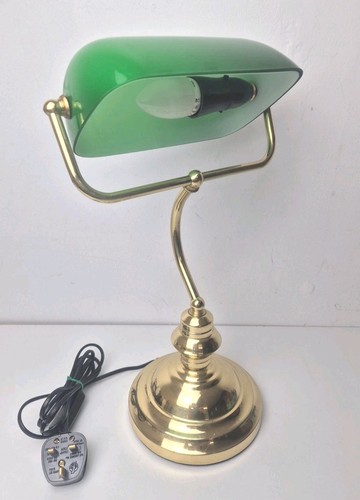 Bankers lamp with green - lamp, glass