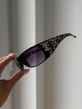 Black Wrap Sunglasses gradient lenses tattoo Frame Y2K