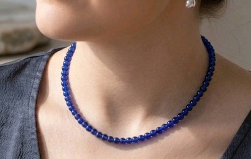 Blue glass bead - blue,