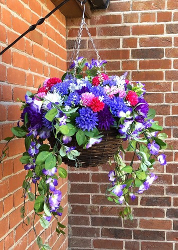 Large hanging basket with - large,