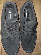 Airwalk Boys Mens Size 6.5 UK Black Canvas Trainers Lace Up Shoes