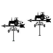  Set of 2 Weather Vane Tractor