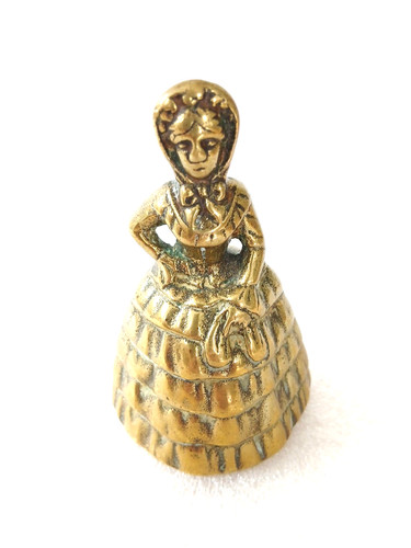 Vintage crinoline lady brass - lady,