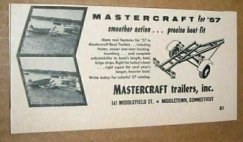 1957 print mastercraft boat - print, ad