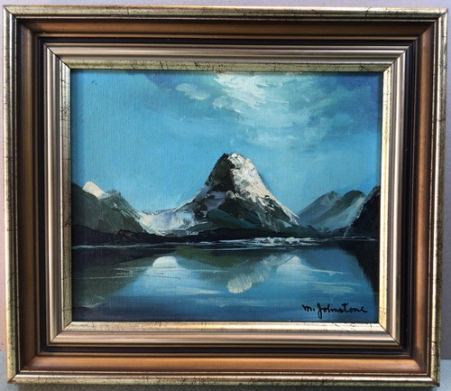 Signed framed oil - signed,