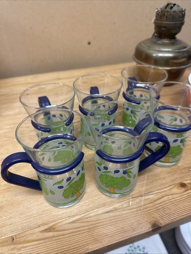 Set glass mugs cups by - 6,