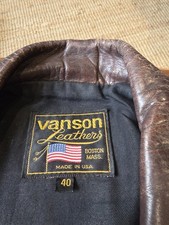 Vanson 'Ike' model - vintage leather jacket - size 40"