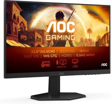 AOC Gaming Monitor 24G42E 24" FHD 180Hz 1ms FreeSync G-Sync HDR10 HDMI DP Black