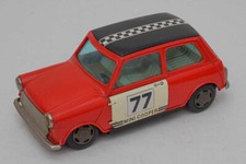 RARE  1960S  BATTERY OP RACING MINI COOPER  METAL/PLASTIC WORKING
