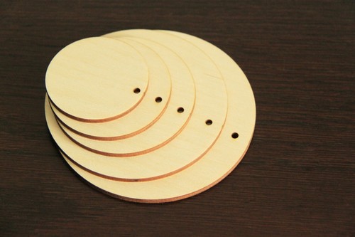 Wooden circle with - with, hanging