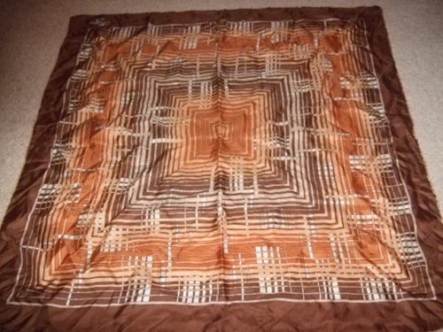 Large vintage silk scarf hand - large,