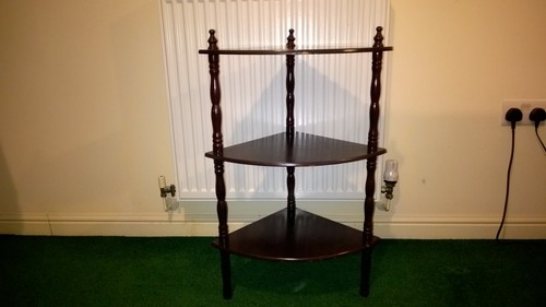 1980s mahogany corner shelf - 1980s,