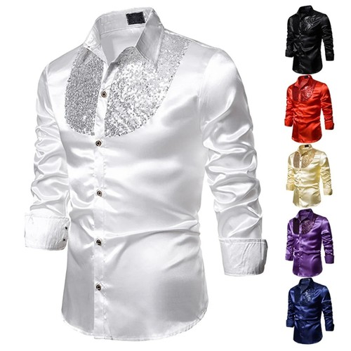 Men shirt glitter sequins - men's,