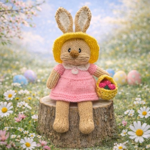 Knitting pattern easter girl - easter,