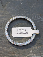 LAB GROWN Mens Steel Diamond