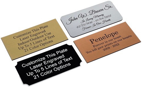 Laser engraved name - engraved, plate