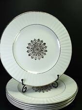 Retro 6x Alfred Meakin Traditional Ironstone Leeds White Dinner Plates 10"