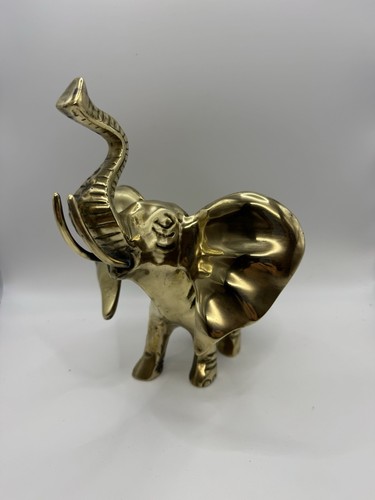 Vintage solid brass elephant - vintage,