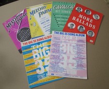 6 x Vintage Pop Songbooks - Buddy Holly Darin Vee Bardot Liz Fraser Dickie Pride