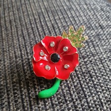 Decorative Red Poppy Badge with some sparkles