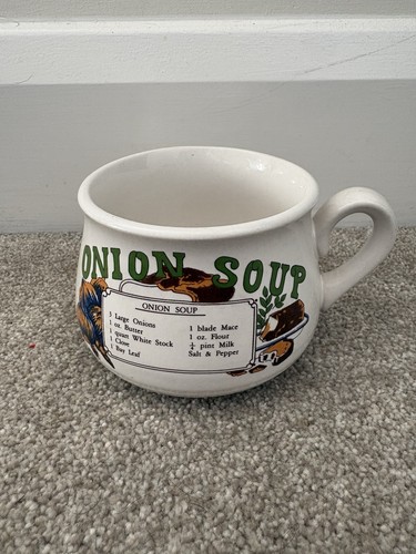 Vintage ceramic soup mug