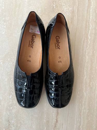 Gabor black patent shoes size - patent,