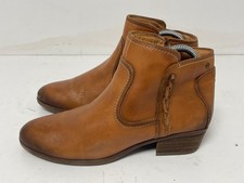 Pikolinos Women Brown Leather Side Zip Up Ankle Boots Shoes UK(6)EUR(39) -E92
