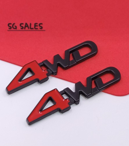 4wd metal badge - metal, black