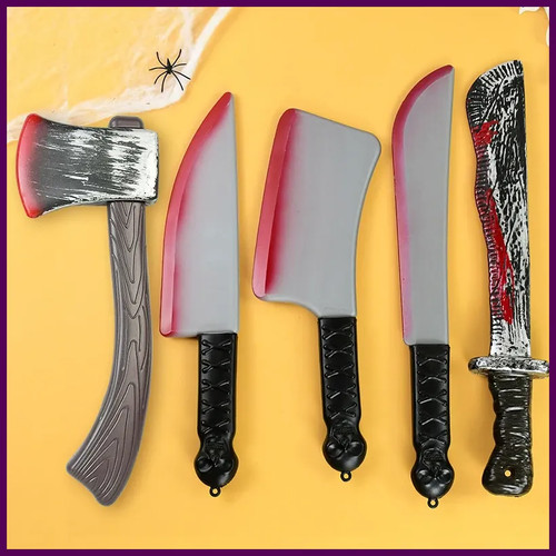 Halloween bloody fake knife - bloody,