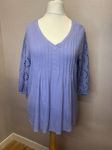 Cotton traders blue broderie - traders,