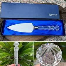 ?RARE WATERFORD CAKE PIE SLICE LISMORE CRYSTAL CUT GLASS  11” BOXED MINT SIGNED