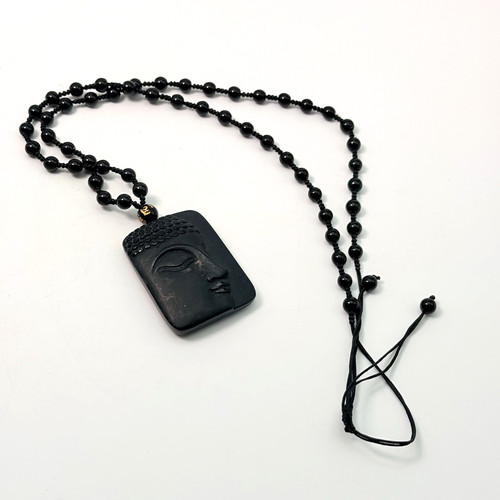 Vintage necklace large black - vintage,