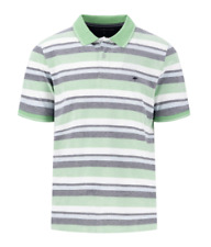 FYNCH HATTON® 2-Tone Multi Stripe Casual Fit Polo Shirt/Turf - XL DHL