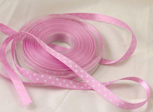 Polka dot spotty satin - satin, ribbon