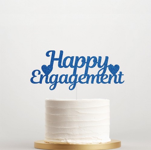 Happy engagement cake topper - happy,