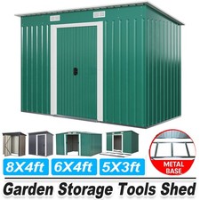 Metal Garden Shed 6 X 4, 8 X 4, 8 X 6, 8 X 10 Garden Storage WITH FREE BASE UK