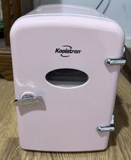 Pink Koolatron 4L Retro Electric Portable Mini Fridge Cooler 12V Working Well