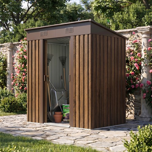 6x4ft brown wood effect - wood,