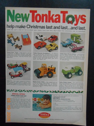 1971 tonka toys - toys, christmas