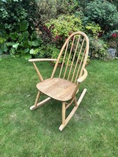 Vintage Mid Century Ercol Quaker Elm & Beech Windsor Rocker Rocking Chair