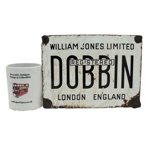 Vintage enamel sign dobbin - vintage,