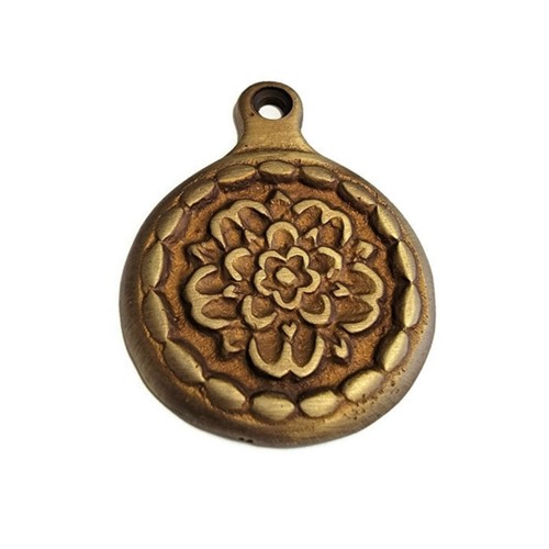 Brass bed bolt cover antiqued - bed,