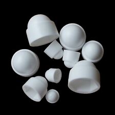 Hexagon Plastic Dome Bolt Nut Cover Caps / White