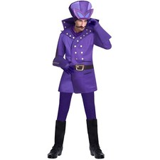 Dick Dastardly Costume Adult Men Wacky Races Cartoon Character Villain 38-48" UK